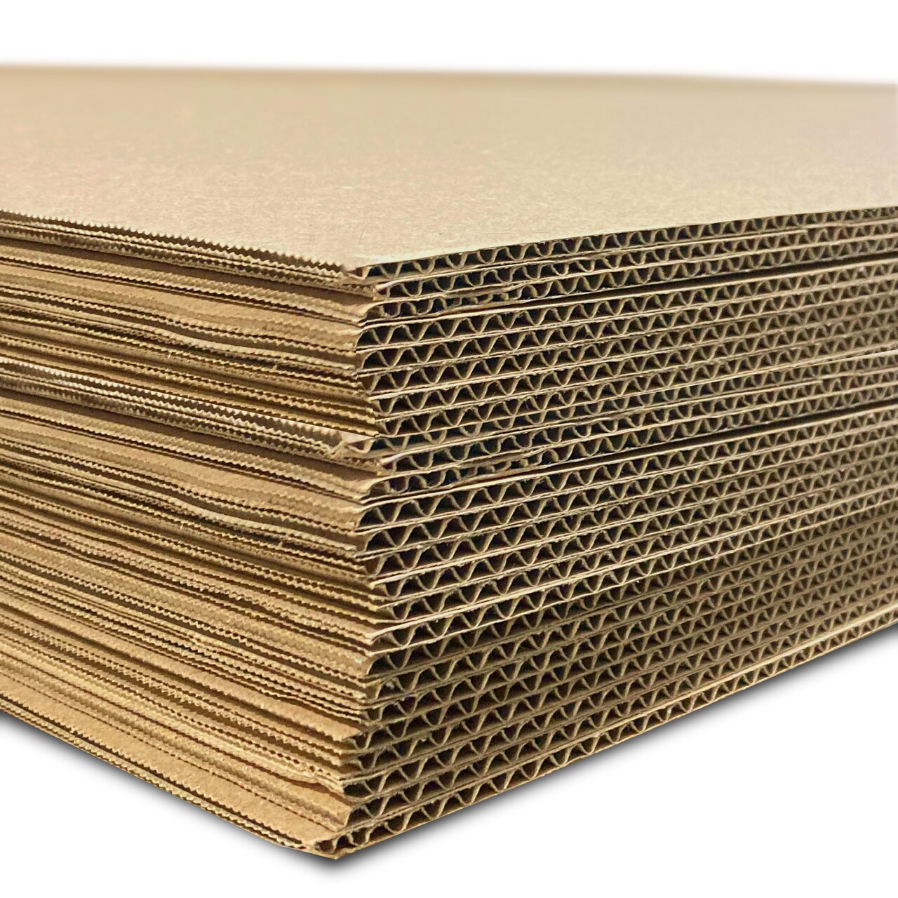 Flipside Products 32" x 40" Kraft Two Sided (E-Flute or C-Flute) Corrugated Project Sheets, Cardboard Sheets, Flat Packing Inserts, Crafts, Pads Packing, Brown